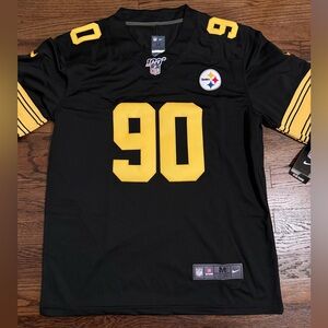 NWT - Nike embroidered TJ Watt Pittsburgh Steelers #90 Jersey black
